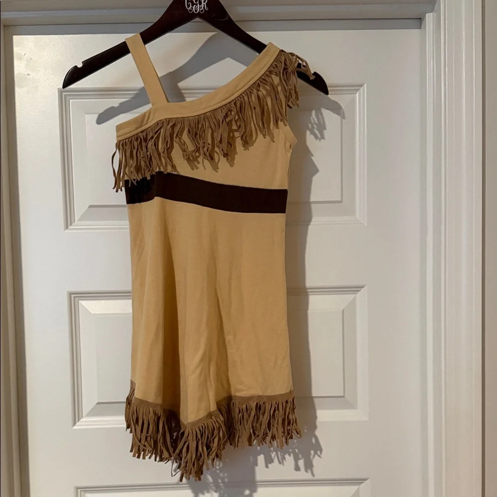 Pocahontas American Indian Fringed Tan Kids Costume